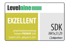 Siegel Levelnine Zusatz&shy;versicherungen 