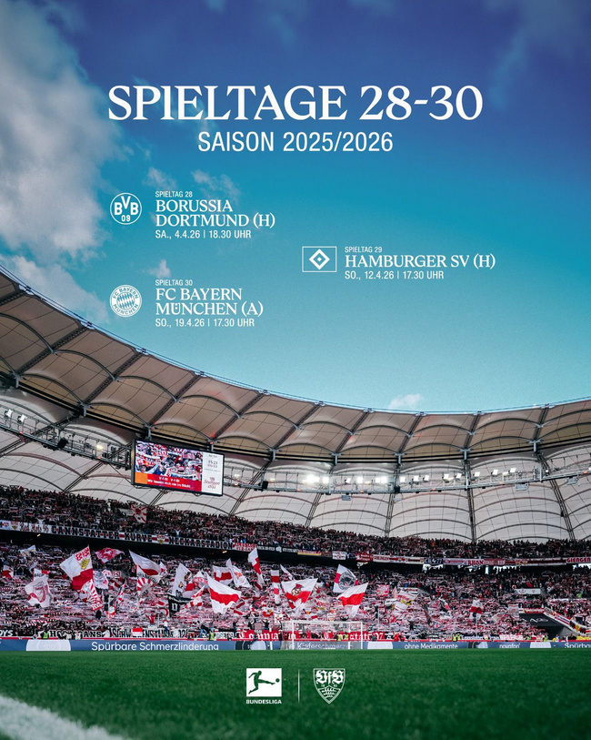 Die Spieltage 20-24 der Saison 2025/2026 der VfB-Heimspiele