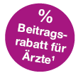 Hinweis auf den Rabatt für Ärzte.