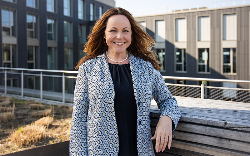 Anja Kundic auf der Dachterrasse der SDK.