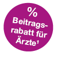Hinweis auf den Rabatt für Ärzte.